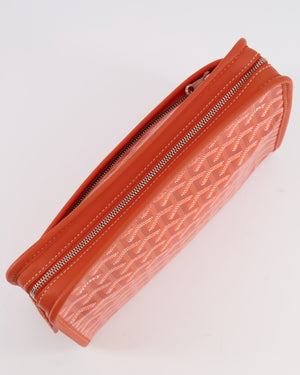 Goyard Orange Goyardine Jouvence Pouch Bag in Coated Canvas