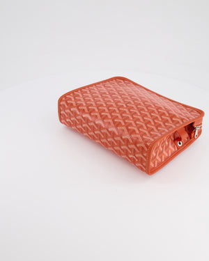 Goyard Orange Goyardine Jouvence Pouch Bag in Coated Canvas