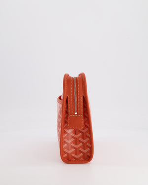 Goyard Orange Goyardine Jouvence Pouch Bag in Coated Canvas