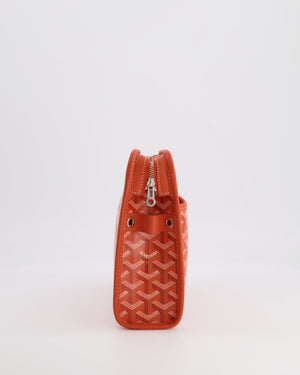 Goyard Orange Goyardine Jouvence Pouch Bag in Coated Canvas