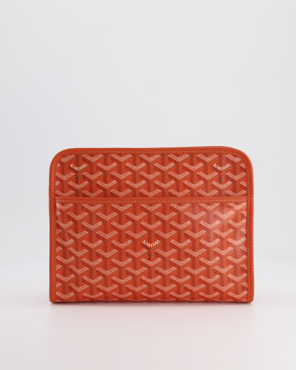 Goyard Orange Goyardine Jouvence Pouch Bag in Coated Canvas