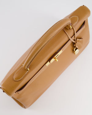 Hermès Vintage Kelly 35cm Bag in Gold Clemence Leather with Gold Hardware