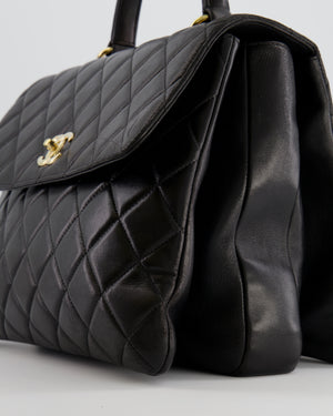 Chanel Black Large Trendy Bag in Lambskin Leather with Champagne Gold Hardware