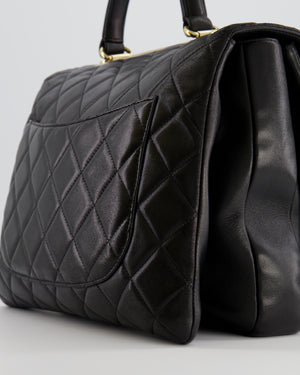 Chanel Black Large Trendy Bag in Lambskin Leather with Champagne Gold Hardware