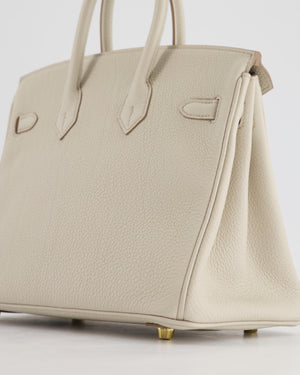 Hermès Birkin 25cm Bag in Beton Togo Leather and Gold Hardware