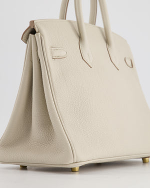 Hermès Birkin 25cm Bag in Beton Togo Leather and Gold Hardware