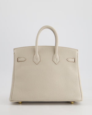 Hermès Birkin 25cm Bag in Beton Togo Leather and Gold Hardware