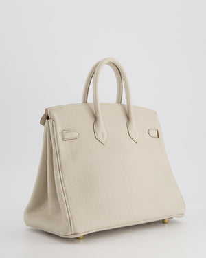 Hermès Birkin 25cm Bag in Beton Togo Leather and Gold Hardware