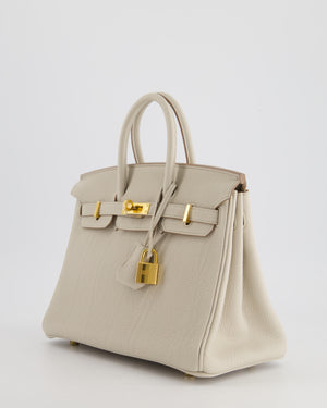 Hermès Birkin 25cm Bag in Beton Togo Leather and Gold Hardware