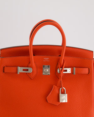 Hermès Birkin 25cm Bag in Capucine Togo Leather and Palladium Hardware