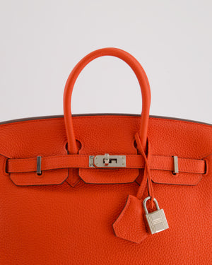 Hermès Birkin 25cm Bag in Capucine Togo Leather and Palladium Hardware