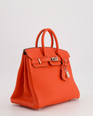 Hermès Birkin 25cm Bag in Capucine Togo Leather and Palladium Hardware