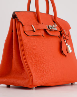 Hermès Birkin 25cm Bag in Capucine Togo Leather and Palladium Hardware