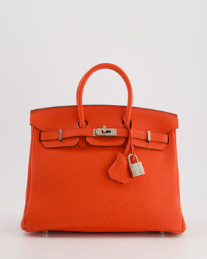 Hermès Birkin 25cm Bag in Capucine Togo Leather and Palladium Hardware