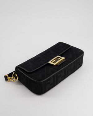 *Limited Edition* Fendi Black Fabric Baguette Bag with Gold Hardware RRP £2,550