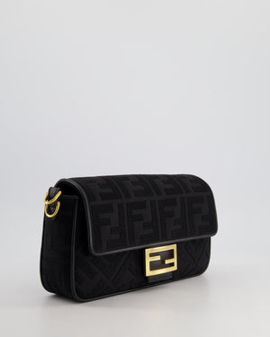 *Limited Edition* Fendi Black Fabric Baguette Bag with Gold Hardware RRP £2,550