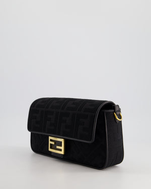 *Limited Edition* Fendi Black Fabric Baguette Bag with Gold Hardware RRP £2,550