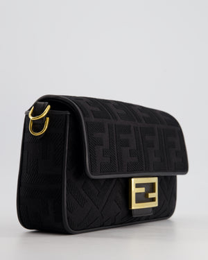 *Limited Edition* Fendi Black Fabric Baguette Bag with Gold Hardware RRP £2,550