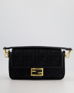 *Limited Edition* Fendi Black Fabric Baguette Bag with Gold Hardware RRP £2,550