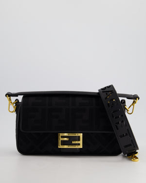 *Limited Edition* Fendi Black Fabric Baguette Bag with Gold Hardware RRP £2,550