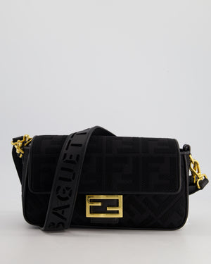 *Limited Edition* Fendi Black Fabric Baguette Bag with Gold Hardware RRP £2,550