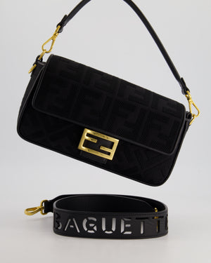 *Limited Edition* Fendi Black Fabric Baguette Bag with Gold Hardware RRP £2,550