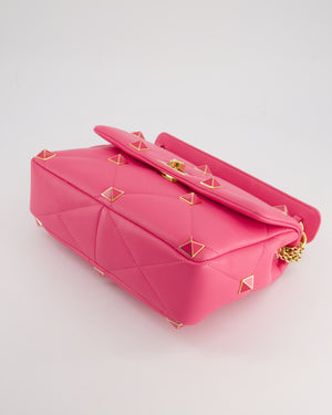 *LIMITED EDITION* Valentino Pink Roman Stud Large Bag In Nappa Leather with Gold Hardware RRP £2750