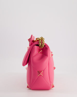 *LIMITED EDITION* Valentino Pink Roman Stud Large Bag In Nappa Leather with Gold Hardware RRP £2750