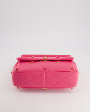 *LIMITED EDITION* Valentino Pink Roman Stud Large Bag In Nappa Leather with Gold Hardware RRP £2750