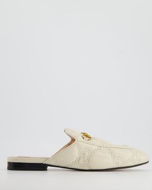 Gucci Cream Leather GG Padded Princetown Loafer Size EU 41.5