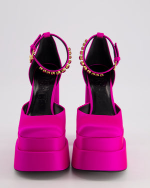 Versace Hot Pink Satin Medusa Aevitas Platform Pumps Size EU 37 RRP £965