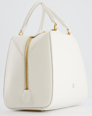 Givenchy White Mini Antigona Cube Bag with Gold Hardware