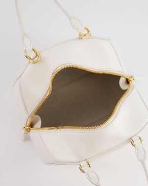 Givenchy White Mini Antigona Cube Bag with Gold Hardware