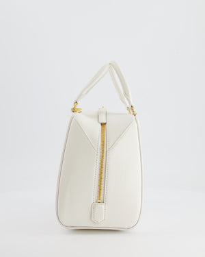 Givenchy White Mini Antigona Cube Bag with Gold Hardware