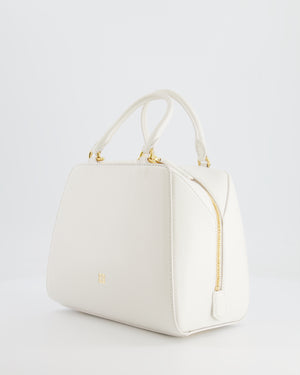 Givenchy White Mini Antigona Cube Bag with Gold Hardware