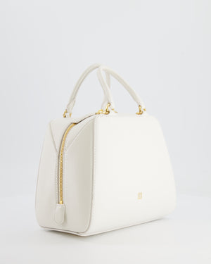 Givenchy White Mini Antigona Cube Bag with Gold Hardware