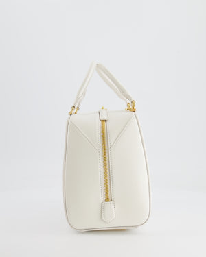 Givenchy White Mini Antigona Cube Bag with Gold Hardware