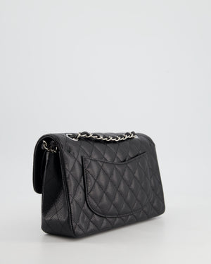 *HOT* Chanel Black Small Classic Double Flap Bag in Caviar Leather with Silver Hardware RRP £8,180