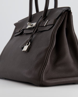 Hermès Birkin 35cm Bag in Chocolate Brown Togo Leather with Palladium Hardware