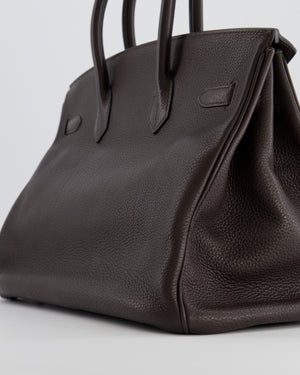 Hermès Birkin 35cm Bag in Chocolate Brown Togo Leather with Palladium Hardware