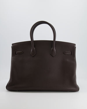 Hermès Birkin 35cm Bag in Chocolate Brown Togo Leather with Palladium Hardware