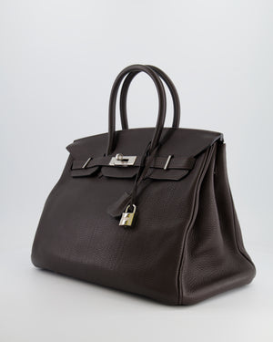 Hermès Birkin 35cm Bag in Chocolate Brown Togo Leather with Palladium Hardware