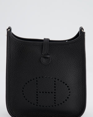 *STORE FRESH* Hermès Mini Evelyne Bag in Black Clemence Leather with Palladium Hardware