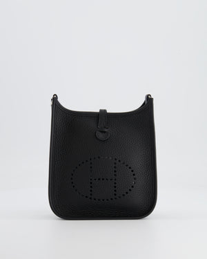 *STORE FRESH* Hermès Mini Evelyne Bag in Black Clemence Leather with Palladium Hardware