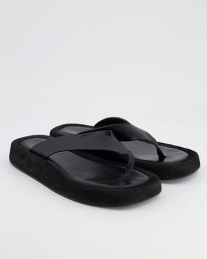 The Row Black Suede Ginza Sandals Size EU 38.5 RRP £960