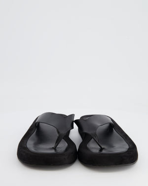 The Row Black Suede Ginza Sandals Size EU 38.5 RRP £960