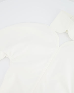 Courrèges White Long-Sleeve Backless Bodysuit Size FR 34 (UK 6) RRP £500