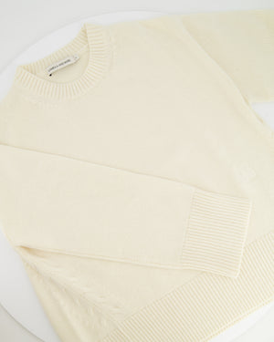 Camilla and Marc Cream Wool Trousers, Jumper and Scarf Set FR 36 (UK 8) RRP £1,150