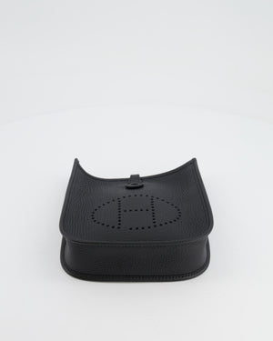 *STORE FRESH* Hermès Mini Evelyne Bag in Black Clemence Leather with Palladium Hardware