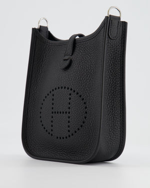 *STORE FRESH* Hermès Mini Evelyne Bag in Black Clemence Leather with Palladium Hardware